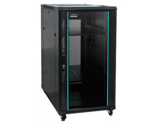 PHASAK ARMARIO RACK SUELO 19" PHASAK PRO 42U 600X1000 NEGRO DESMONTADO INCLUYE 2 BANDEJAS, VENTILACION TECHO, REGLETA 8T RACK, KIT PATAS/RUEDAS Y CERR.SEGURIDAD